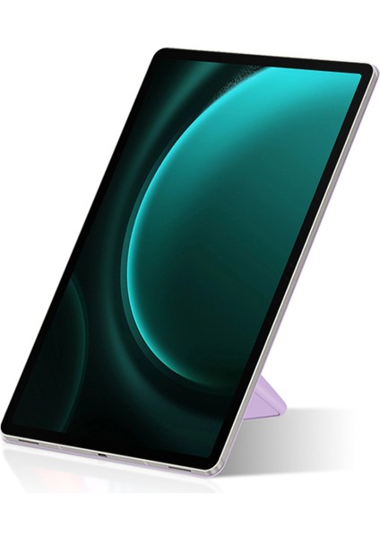 Samsung Galaxy Tab S9 Fe Manyetik Pu Deri Pc Çizilmez V Katlama Standı Tablet Kılıfı (Yurt Dışından)