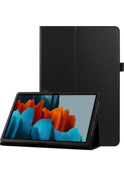 Samsung Galaxy Tab S7 s8 Litchi Deri Standlı Tablet Kılıfı (Yurt Dışından)