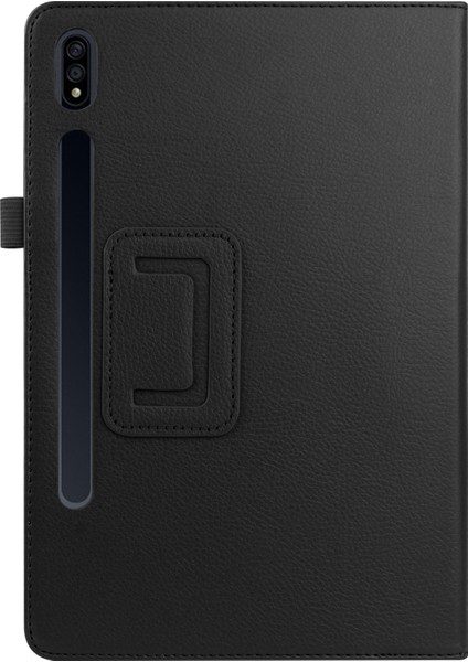 Samsung Galaxy Tab S7 s8 Litchi Deri Standlı Tablet Kılıfı (Yurt Dışından)