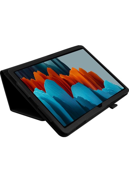 Samsung Galaxy Tab S7 s8 Litchi Deri Standlı Tablet Kılıfı (Yurt Dışından)
