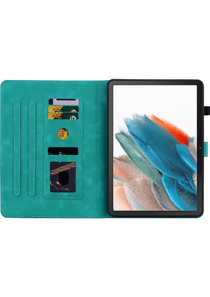 Samsung Galaxy Tab A8 10.5 (2021) Çizilmez Baskı Pu Deri Flip Kart Yuvaları Tablet Kılıfı (Yurt Dışından)