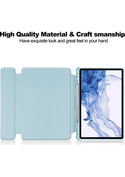 Samsung Galaxy Tab S9 360 Derece Dönen Standlı Pu Deri Akrilik (Klavyesiz) Gök Tablet Kılıfı (Yurt Dışından) fırsatları