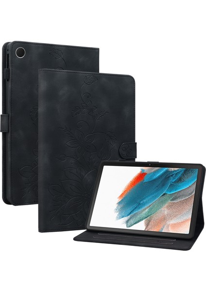 Samsung Galaxy Tab A8 10.5 (2021) Çizilmez Baskı Pu Deri Kart Yuvalı Flip Tablet Kılıfı (Yurt Dışından)