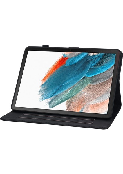 Samsung Galaxy Tab A8 10.5 (2021) Çizilmez Baskı Pu Deri Kart Yuvalı Flip Tablet Kılıfı (Yurt Dışından)