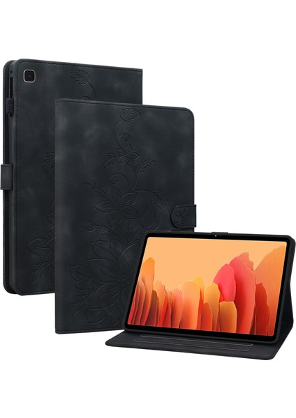 Samsung Galaxy Tab A7 10.4 (2020) TAB A7 10.4 (2022) Stand Zambak Çiçeği Deri Koruyucu Tablet Kılıfı (Yurt Dışından)