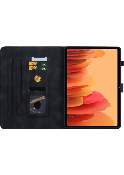 Samsung Galaxy Tab A7 10.4 (2020) TAB A7 10.4 (2022) Stand Zambak Çiçeği Deri Koruyucu Tablet Kılıfı (Yurt Dışından)