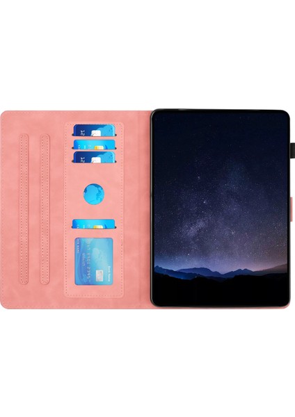 Samsung Galaxy Tab A8 10.5 (2022 2021) Petek Baskılı Deri Kart Yuvası Tablet Kılıfı (Yurt Dışından)