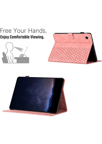 Samsung Galaxy Tab A8 10.5 (2022 2021) Petek Baskılı Deri Kart Yuvası Tablet Kılıfı (Yurt Dışından)