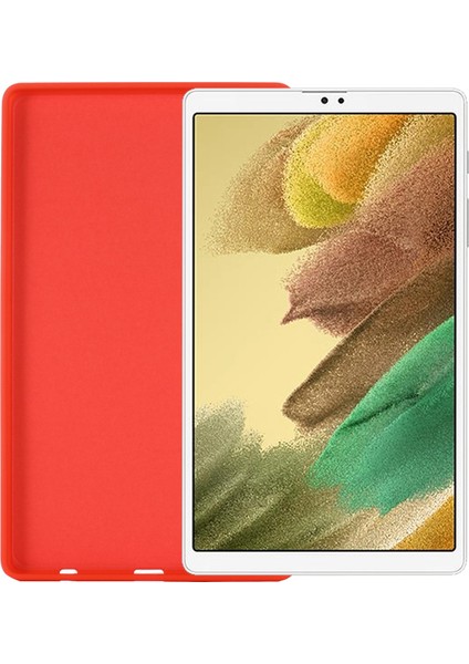 Sıvı Silikon Samsung Galaxy Tab A7 Lite 8.7 Inç Mikrofiber Astar Çizilmez Koruyucu Tablet Kılıfı (Yurt Dışından)