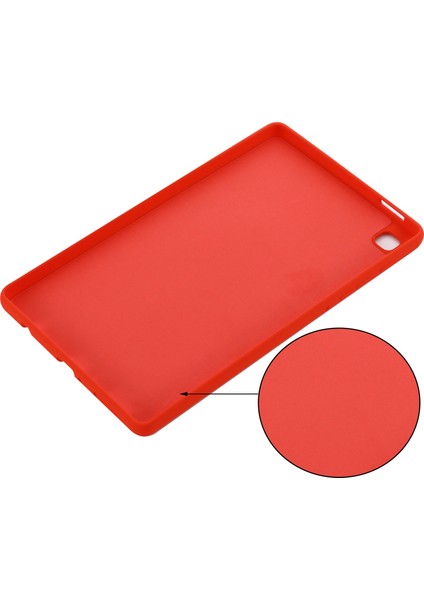 Sıvı Silikon Samsung Galaxy Tab A7 Lite 8.7 Inç Mikrofiber Astar Çizilmez Koruyucu Tablet Kılıfı (Yurt Dışından)