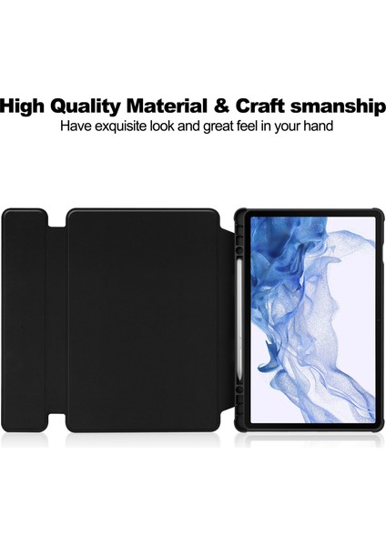 Samsung Galaxy Tab S9 360 Derece Dönen Standlı Pu Deri Akrilik (Klavyesiz) Tablet Kılıfı (Yurt Dışından)