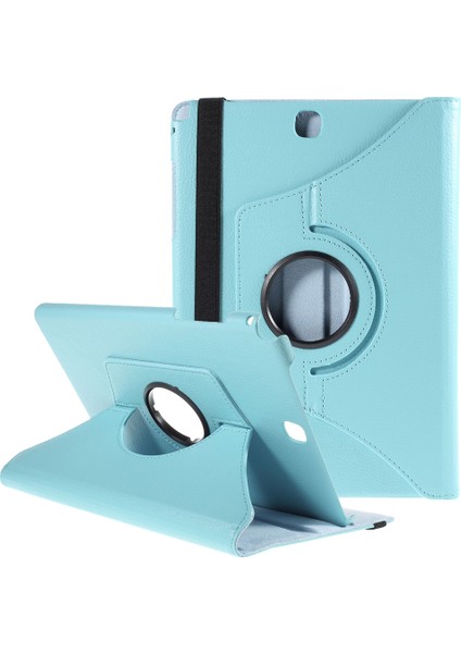 Samsung Galaxy Tab A 9.7 T550 T555 Lychee Litchi Deri Döner Standlı Tablet Kılıfı (Yurt Dışından)