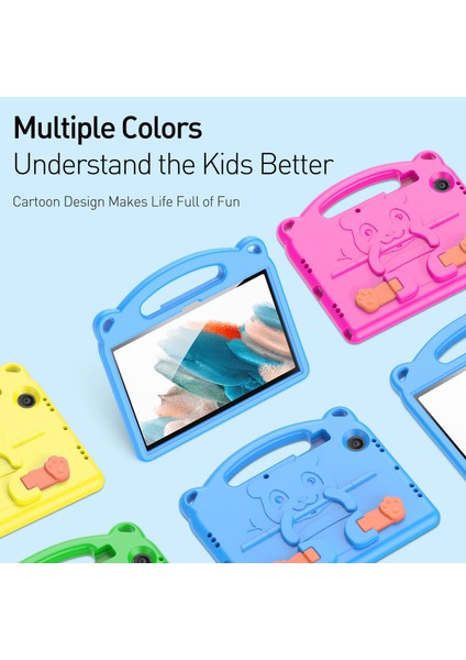 Samsung Galaxy Tab A8 10.5 (2021 2022) Kick Stand Case Drop Proof Minderler Çoklu ler Sevimli Karikatür mlı Tablet Kılıfı (Yurt Dışından)