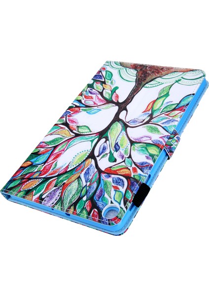 Desen Baskı Pu Deri Kart Tutucu Standı Samsung Galaxy Tab A 10.1 (2019) SM T510 SM T515 Ağacı Tablet Kılıfı (Yurt Dışından)