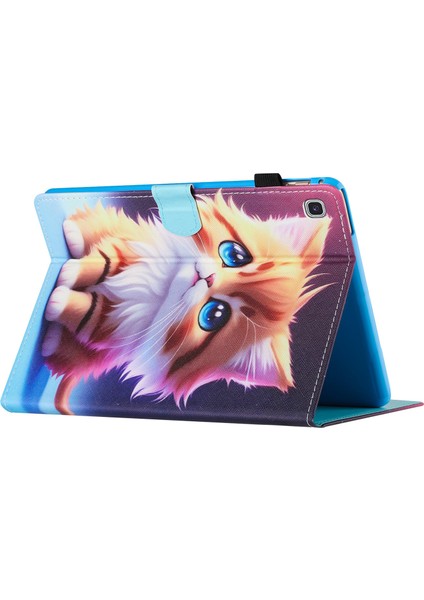 Samsung Galaxy Tab S6 Lite (2024 2022 (2020) SM P610 P615 Deri Kart Yuvaları Standı Cat Tablet Kılıfı (Yurt Dışından)
