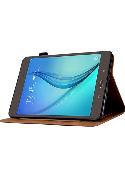 Samsung Galaxy Tab A 8.0 SM T350 (2015) Tam Koruma Destekli Stand Kartı Yuvaları Baskılı Desenli Deri Tablet Kılıfı (Yurt Dışından)