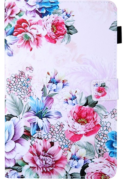 Desen Baskı Deri Standlı samsung Galaxy Tab A8 10.5 (2021) SM X200 X205 A8 10.5 (2022) Tablet Kılıfı (Yurt Dışından)