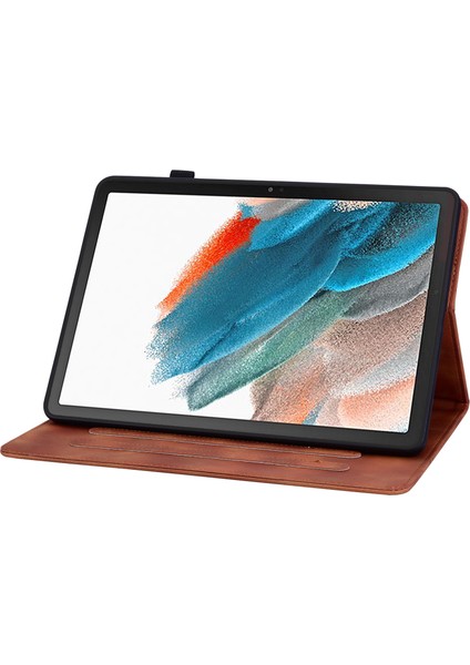 Samsung Galaxy Tab A8 10.5 (2021) Çizilmez Baskı Pu Deri Flip Kart Yuvaları Tablet Kılıfı (Yurt Dışından)