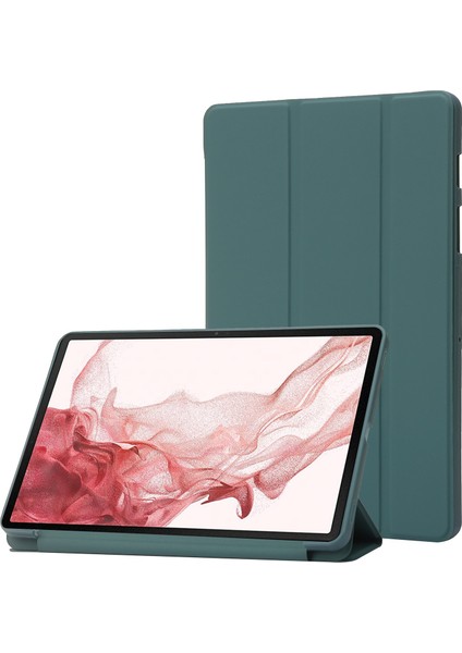 Seashell Digital Samsung Galaxy Tab S8 Otomatik Uyandırma uyku Fonksiyonu Çizilmez Yumuşak Silikon Deri Üç Katlı Stand Iyi Korunmuş Tablet Kılıfı (Yurt Dışından)