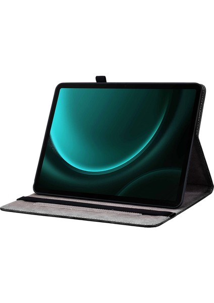 Samsung Galaxy Tab S9 Fe Çevirme Kart Tutucu Koruyucu Desen Baskı Şakayık Tablet Kılıfı (Yurt Dışından) fırsatları