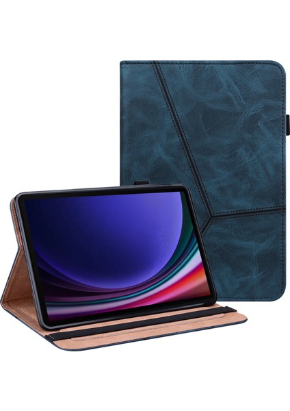 Samsung Galaxy Tab S9 s9 Fe Pu Standı Hattı Kart Yuvaları Baskılı Koruyucu Tablet Kılıfı (Yurt Dışından)