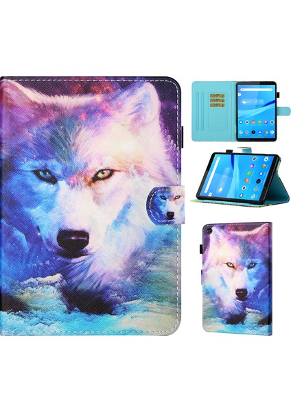 Samsung Galaxy Tab A9 Standı Kart Yuvaları Kurt Tablet Kılıfı (Yurt Dışından)