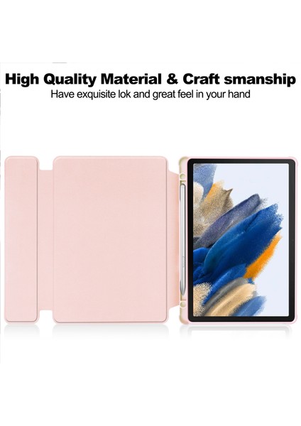 Samsung Galaxy Tab A9 Döner Standlı Pu Akrilik Bluetooth Klavyeli Tablet Kılıfı (Yurt Dışından)