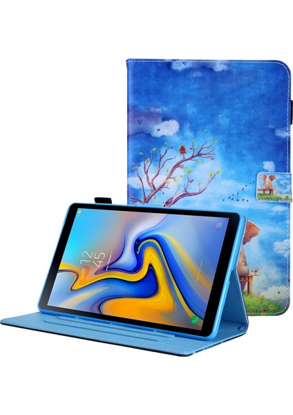 Desen Baskı Deri Standlı samsung Galaxy Tab A8 10.5 (2021) SM X200 X205 A8 10.5 (2022) FIL Tavşan Tablet Kılıfı (Yurt Dışından)