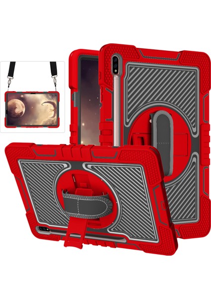 Samsung Galaxy Tab S7 s8 Crossbody Omuz Askısı Döner Kickstand Tablet Kılıfı (Yurt Dışından) fiyatları