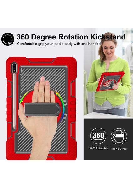 Samsung Galaxy Tab S7 s8 Crossbody Omuz Askısı Döner Kickstand Tablet Kılıfı (Yurt Dışından) modelleri