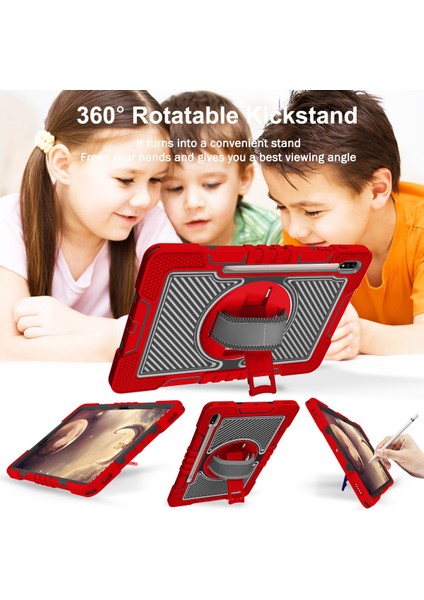 Samsung Galaxy Tab S7 s8 Crossbody Omuz Askısı Döner Kickstand Tablet Kılıfı (Yurt Dışından) indirimleri