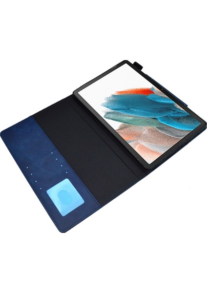 Samsung Galaxy Tab A 8.0 (2019) SM T290 (WI FI) SM T295 (Lte) Deri Iş İnce Stand Tablet Kılıfı (Yurt Dışından)
