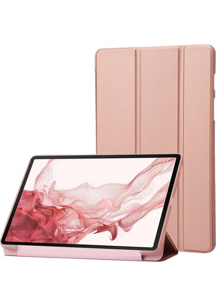 Seashell Digital Samsung Galaxy Tab S8 Otomatik Uyandırma uyku Fonksiyonu Çizilmez Yumuşak Silikon Deri Üç Katlı Stand Iyi Korunmuş Tablet Kılıfı (Yurt Dışından)