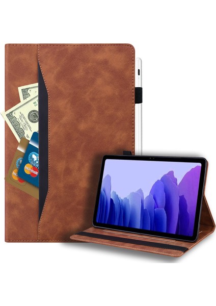 Iş Tarzı Deri Cüzdan Standı Samsung Galaxy Tab A7 Lite Ön Cepli 8 7 Inç Tablet Kılıfı (Yurt Dışından)