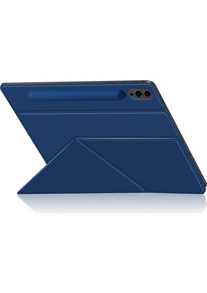 Samsung Galaxy Tab S9 Fe Manyetik Pu Deri Pc Çizilmez V Katlama Standı Tablet Kılıfı (Yurt Dışından)