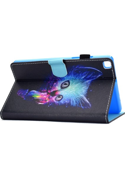 Samsung Galaxy Tab A7 10.4 (2020 2022) T500 LI Kedi Baskı Derisi Kart Tutucu Tablet Kılıfı (Yurt Dışından) fırsatları