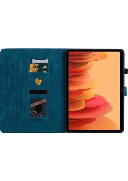 Samsung Galaxy Tab A7 10.4 (2020) TAB A7 10.4 (2022) Stand Zambak Çiçeği Deri Koruyucu Tablet Kılıfı (Yurt Dışından)