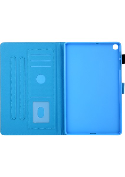 Desen Baskı Deri Kart Tutucu Samsung Galaxy Tab A 10.1 (2019) T510 T515 BUTTERFLY Tablet Kılıfı (Yurt Dışından)