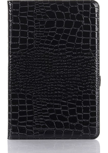 Timsah Dokulu Cüzdan Deri Akıllı Samsung Galaxy Tab S6 Lite (2020) P610 P615 (2022 2024) SIYAH Tablet Kılıfı (Yurt Dışından)