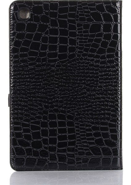 Timsah Dokulu Cüzdan Deri Akıllı Samsung Galaxy Tab S6 Lite (2020) P610 P615 (2022 2024) SIYAH Tablet Kılıfı (Yurt Dışından)