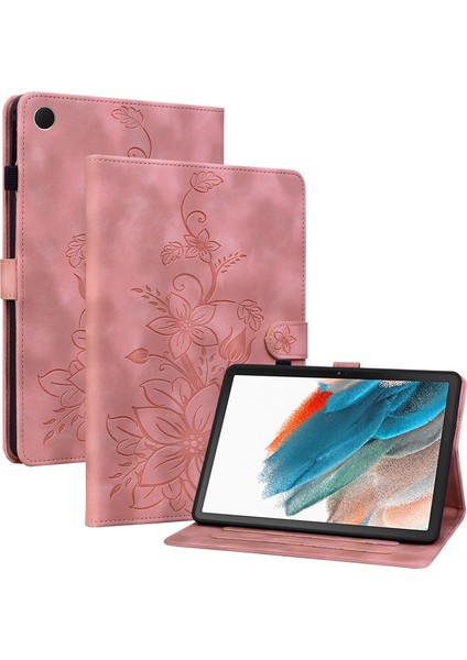 Samsung Galaxy Tab A8 10.5 (2021) Çizilmez Baskı Pu Deri Flip Kart Yuvaları Tablet Kılıfı (Yurt Dışından)