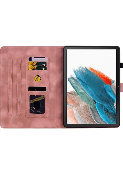 Samsung Galaxy Tab A8 10.5 (2021) Çizilmez Baskı Pu Deri Flip Kart Yuvaları Tablet Kılıfı (Yurt Dışından)