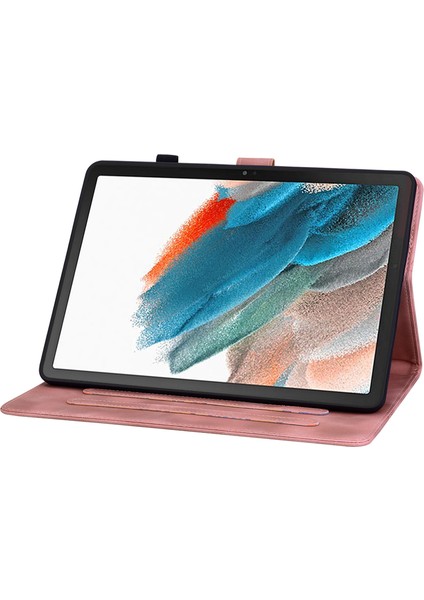 Samsung Galaxy Tab A8 10.5 (2021) Çizilmez Baskı Pu Deri Flip Kart Yuvaları Tablet Kılıfı (Yurt Dışından)