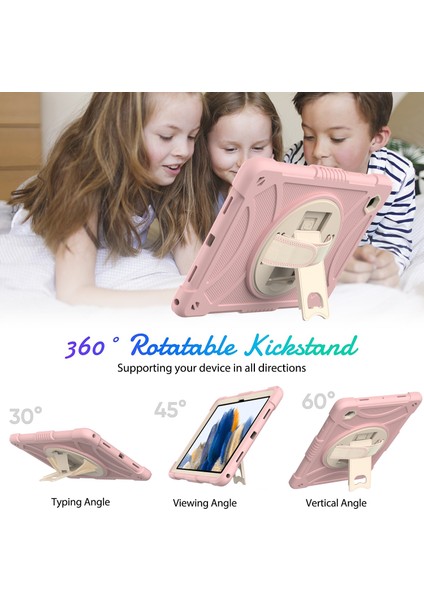Samsung Galaxy Tab A8 10.5 (2021 2022) Silikon Pc Döner Sağlam Tablet Kılıfı (Yurt Dışından)