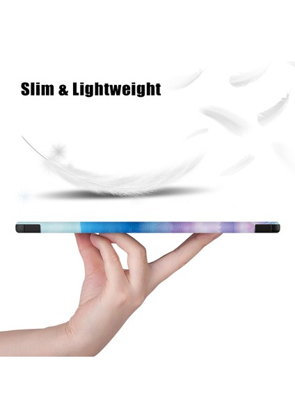 Samsung Galaxy Tab S9 Fe SM X510 SM X516 Üç Katlı Stand Desen Baskı Geyik Tablet Kılıfı (Yurt Dışından) modelleri