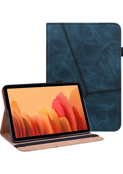 Damla Korumalı Dikiş Hattı Deri Standı Samsung Galaxy Tab A7 10.4 (2022 2020) Kart Tutuculu Tablet Kılıfı (Yurt Dışından)