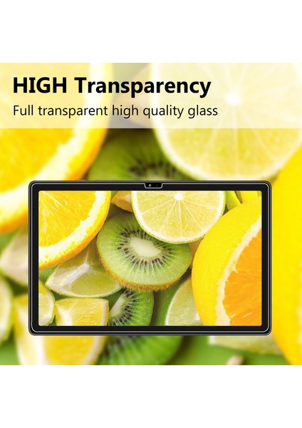 Samsung Galaxy Tab A8 10.5 (2021) A8 10.5 (2022) Temperli Cam Ekran Koruyuculu Esnek Şeffaf Tpu Güçlendirilmiş Köşe Telefon Tablet Kılıfı (Yurt Dışından)