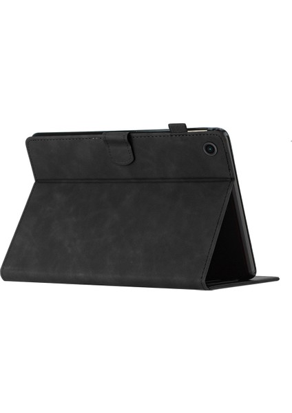 Samsung Galaxy Tab A9 X110 X115 Pu Deri Kart Yuvaları Hindistan Cevizi Ağacı Desen Tablet Kılıfı (Yurt Dışından)