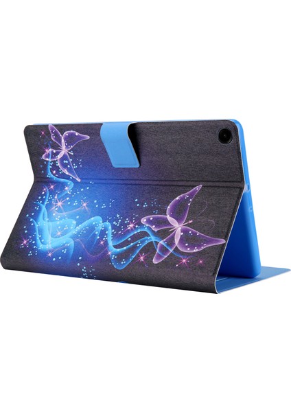 Samsung Galaxy Tab A9 X210 215 X216B Deri Desen Çevirme Standı Akıllı Tablet Kılıfı (Yurt Dışından)