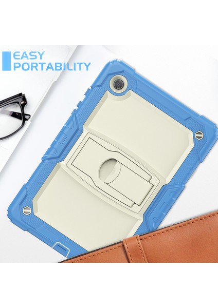 Samsung Galaxy Tab A8 10.5 (2021 2022) Kickstand Kalınlaştırılmış Pc Silikon Düşmeye Dayanıklı Omuz Askılı Tablet Kılıfı (Yurt Dışından) fırsatları
